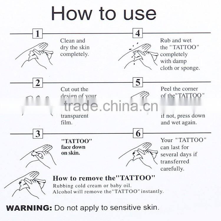 2015 popular and beautiful golden temporary jewelry tattoo sticker