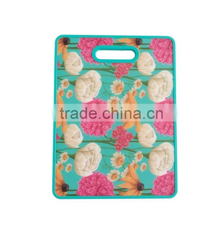 2016 new product custom printing plastic chopping board