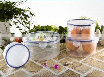 plastic kitchen plastic round food storage container set