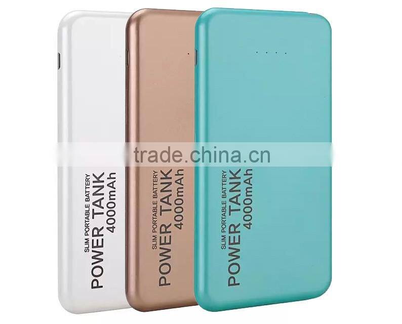 new products 2016 handy charger mobile phone 4000mah powerbanks