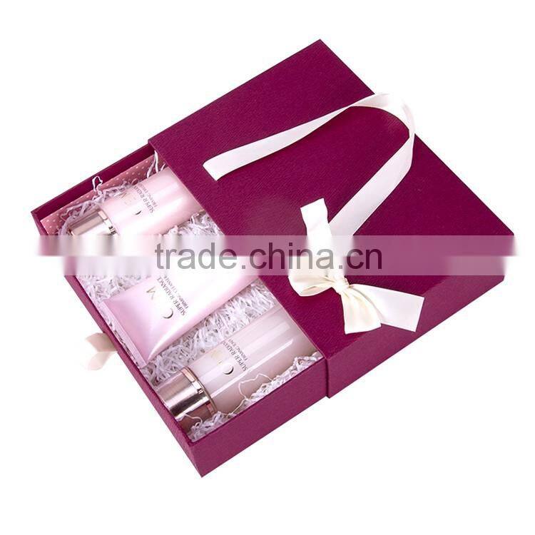 Delicacy printed customized paper gift box luxury with Bowknot