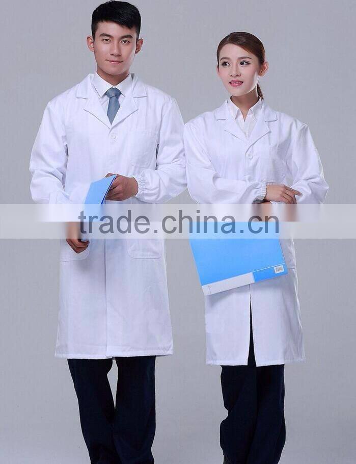 Doctor Long-Sleeve White Nurse Lab Coat