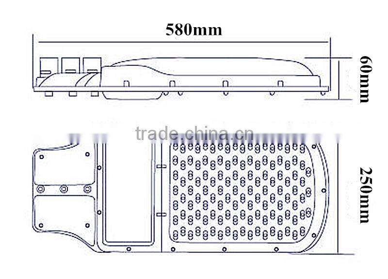 City road lighting engineering preferred aluminum die casting IP65 outdoor high power 60W/80W LED street light housing lamp