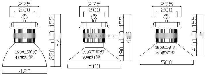 150w led high bay light for outdoor usage & 5 years warrenty meanwell driver bay lights 150w led high bay light