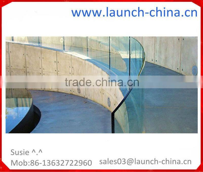 building 12mm clear green tempered glass for sale