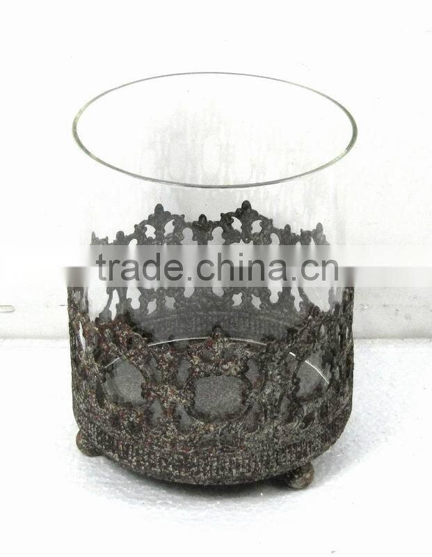 DIA15.5CM pillar metal candle holder