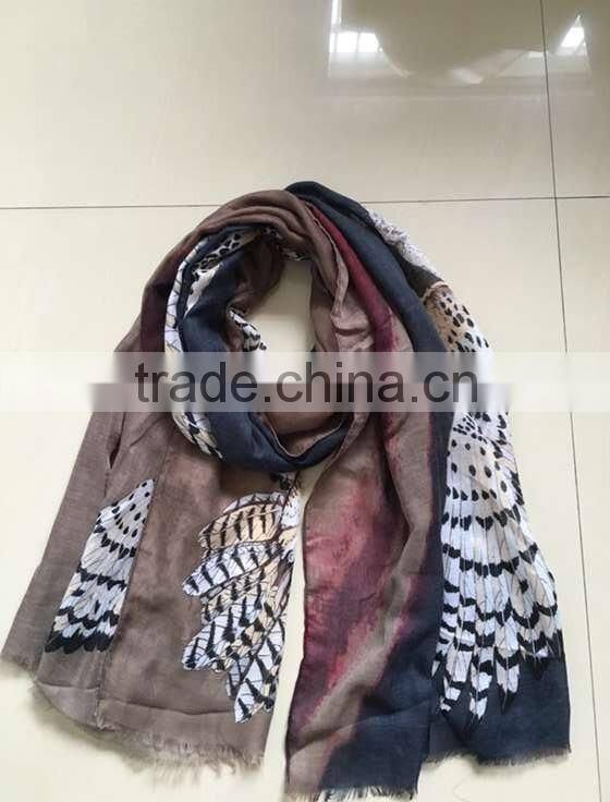 2016 Promotional custom design scarf 60*150cm polyester material women scarf