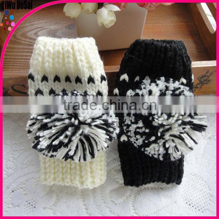 winter Christmas gloves fingerless gloves warm wool knitted gloves women girl