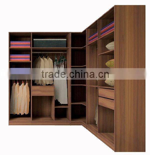2400*600*2400 L shape open wardrobe