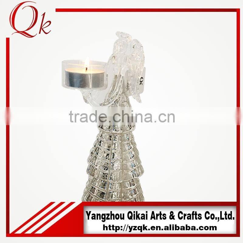 Lampworking glass angels glass crafts with candlestick for Europe and US market