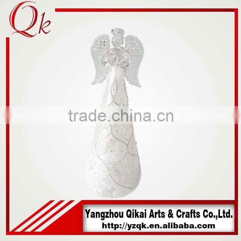New style glass angel with LED light for home decoration