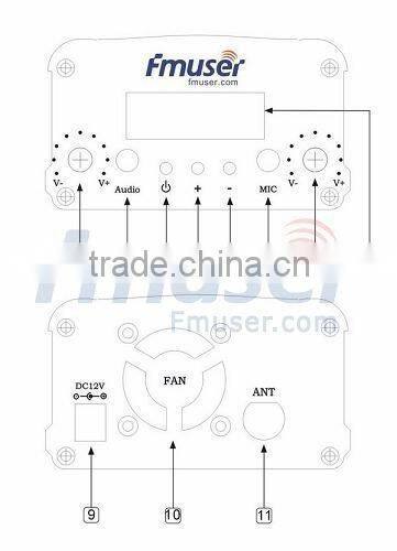 FM radio transmitter 5watt