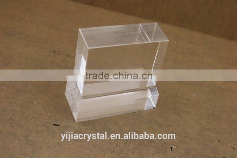 yijia crystal glass blank noted cube