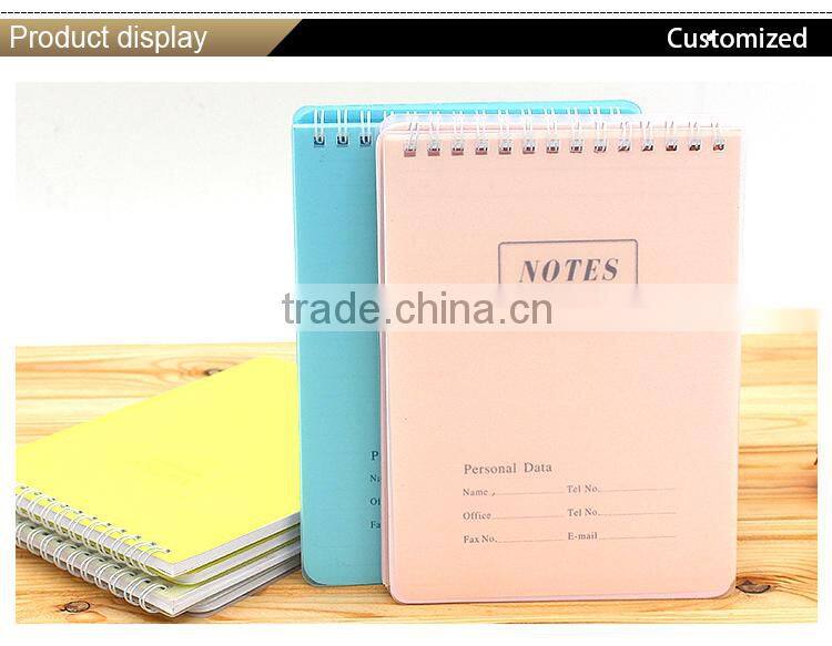 2016 Fancy A5 plastic notebook spiral bound