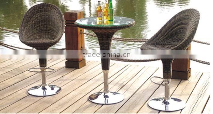 modern rattan bar chair & table hot sale for outdoor