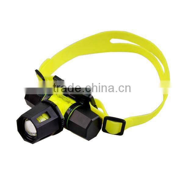 IP68 Rubber Waterproof Head Strap Headlamp T6 LED Diving Waterproof Headlamp