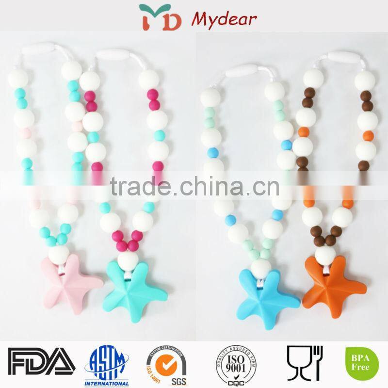 Food Grade BPA Free baby teething dummy clips wholesale