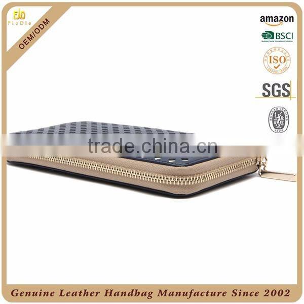 CW699D001 Genuine Leather Europe Casual Style Designer Laser Wallet