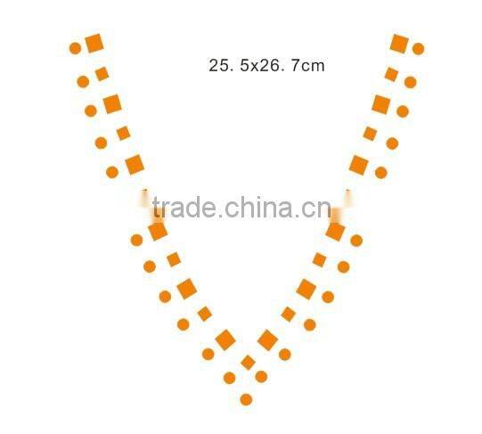 hot fix collar rhinestone motifs transfer for garment decoration