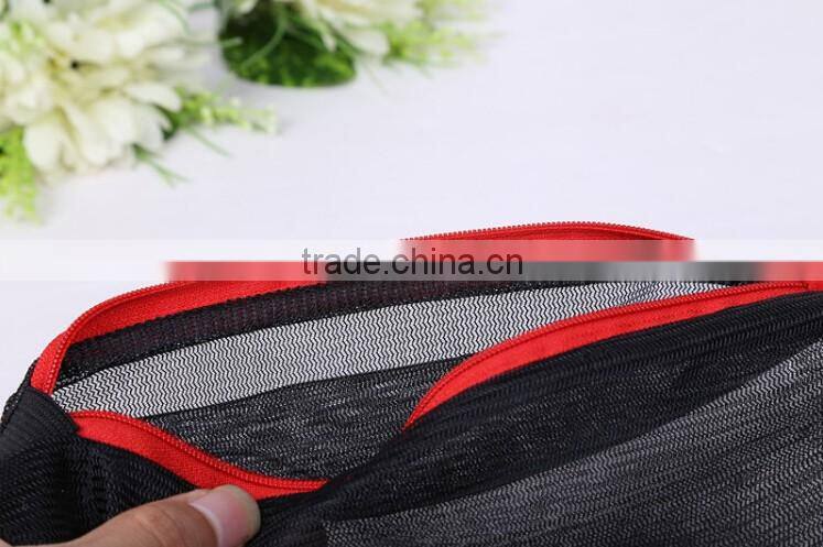YIWU RODA 100%polyester exquisite embroidery square black washing bag