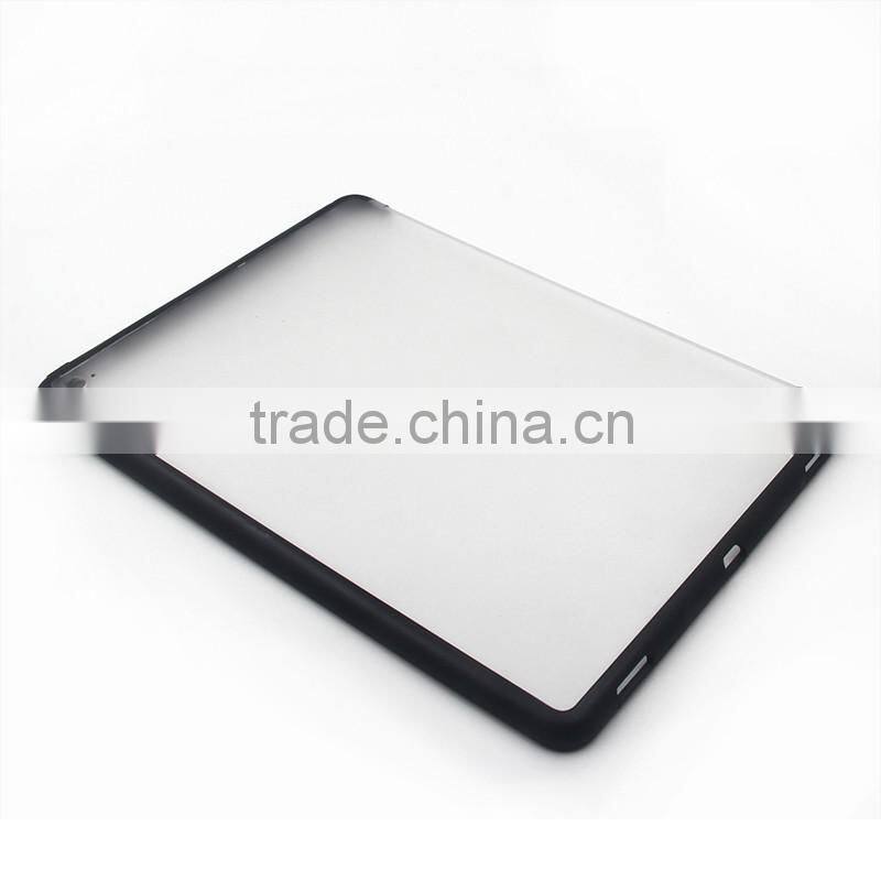 Unique design TPU frame matte PC Back Cover for iPad Pro 9.7