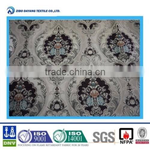Polyester fire retardant jacquard fabric