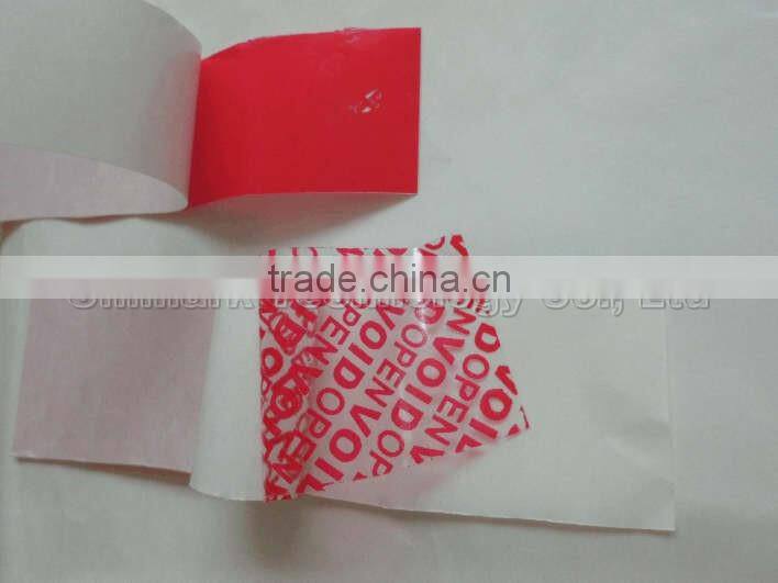 Double sided tamper evident tape for bag and envelope