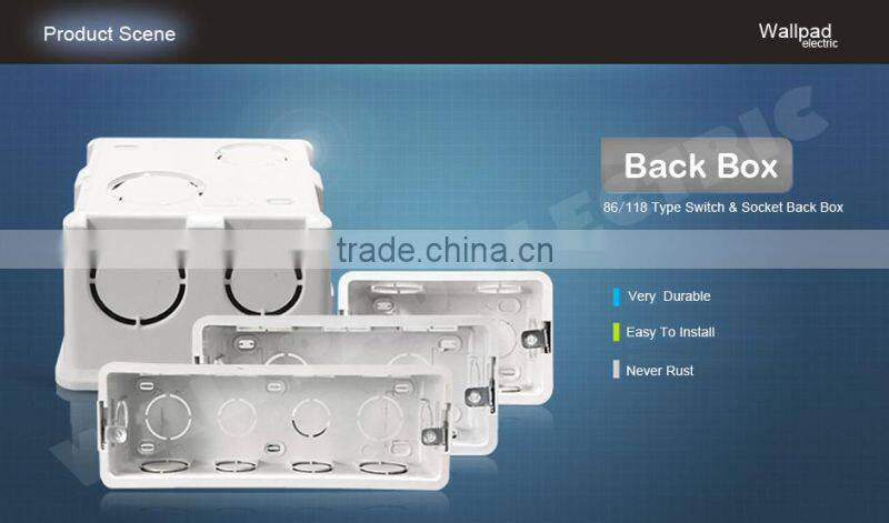 2015 New Arrival Hot Sale Wallpad For 197*72mm Wall Switch & Socket Mounting Plastic Electrical Junction Back Box