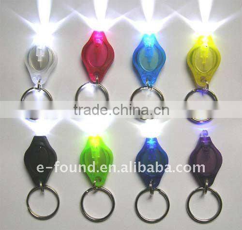 Plastic LED Light key chain