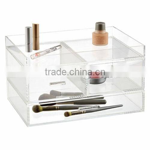 4 tiers clear acrylic make up organizer,acrylic cosmetic organizer,acrylic drawer storage organizer with top open