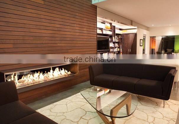 round indoor fireplace