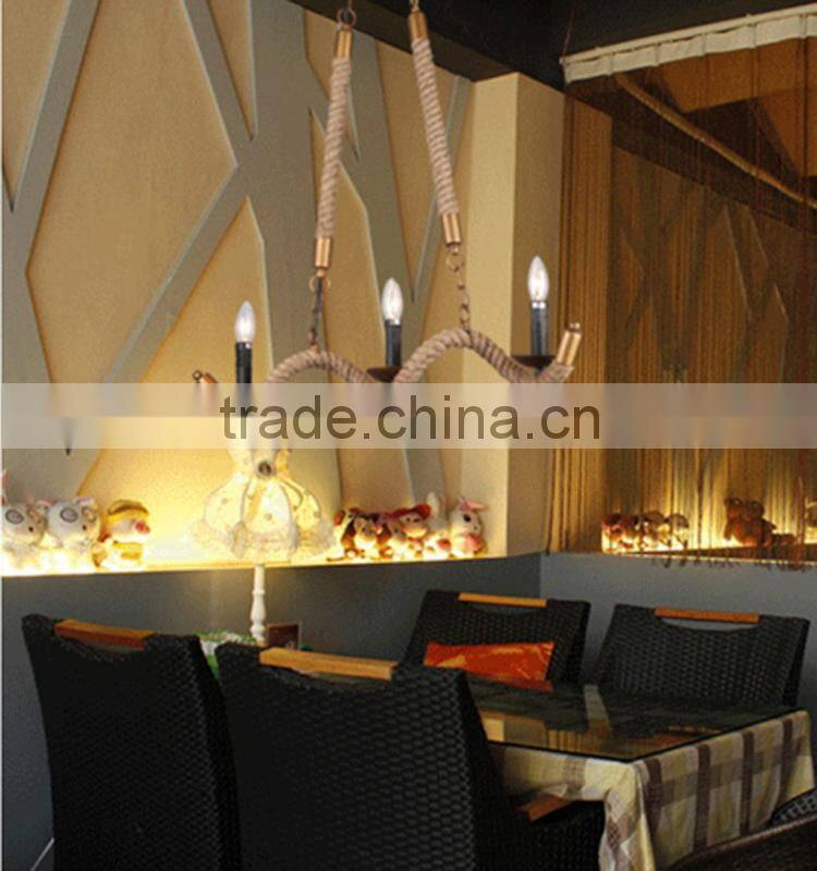 Hot Selling Hemp Ropes Pendant Lamps 240V E27 Led Light Exhibition Lamp