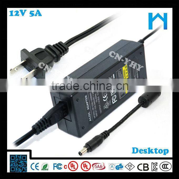 power supply for led 12v 5a ac dc adapter for credit card terminal 60w electric power transformer