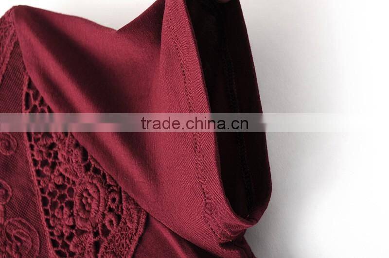 women clothing short sleeve round collar casual lace blouse for women