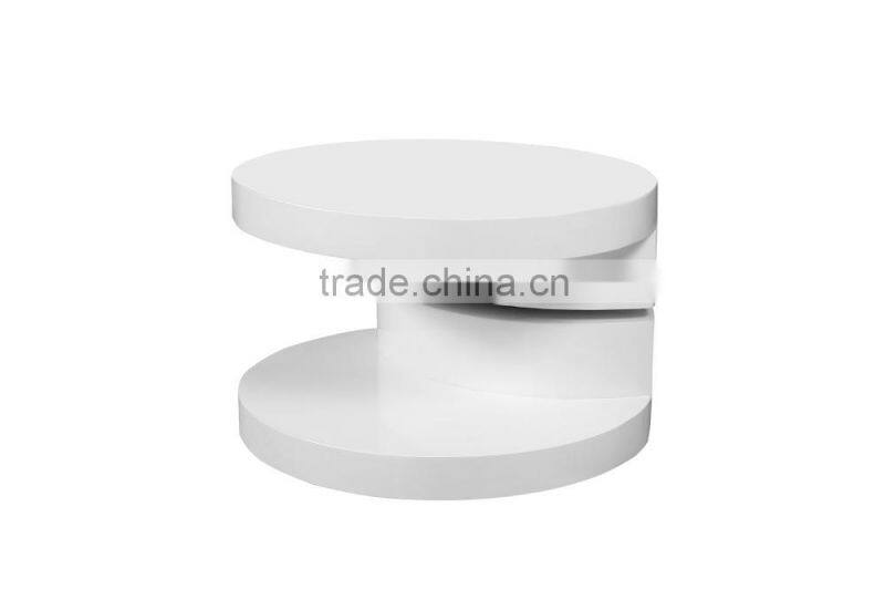 Home designs wooden rotating coffee table round