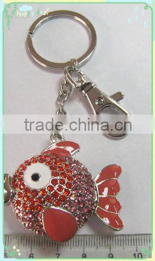 2015 fashion animal teddy bear key chain with cz stones