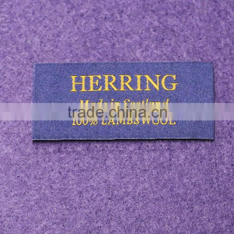 Wholesale Custom Loop Folded Garment Damask Clothing Labels Cheap Damask Woven Labels