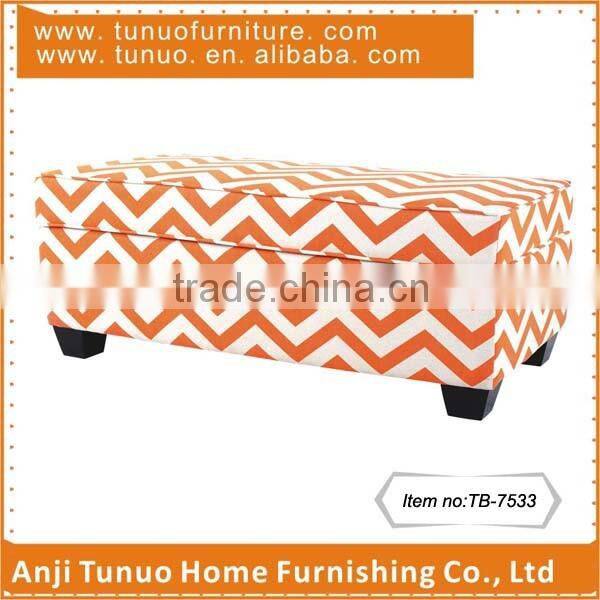 Ottoman,Shoe storage,Wood+fabric,Popular water ripple cotton fabric,TB-7533