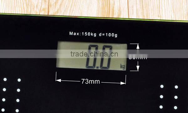 180kg Black Color Design Glass Personal Weight Scale