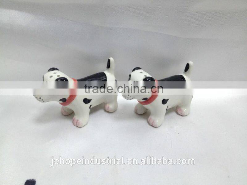 spotted dog ceramic salt and pepper shakers set of 2