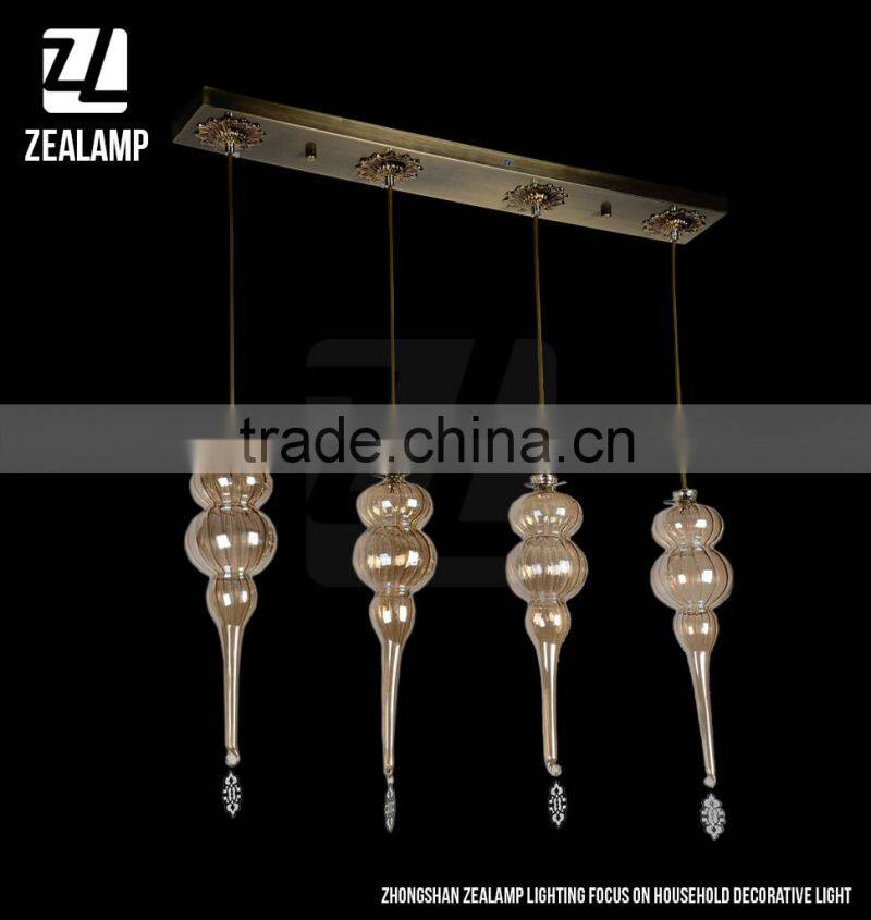 Turkish Hand Blown Glass Round 7 Lights Chandelier Noble Flush Mounted Ceiling Lamp Romantic Hotel Bar Ceiling Lamp