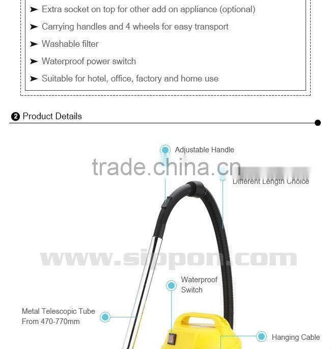 Household Dry&Wet Vacuum Cleaners for Car/Floor Cleaning