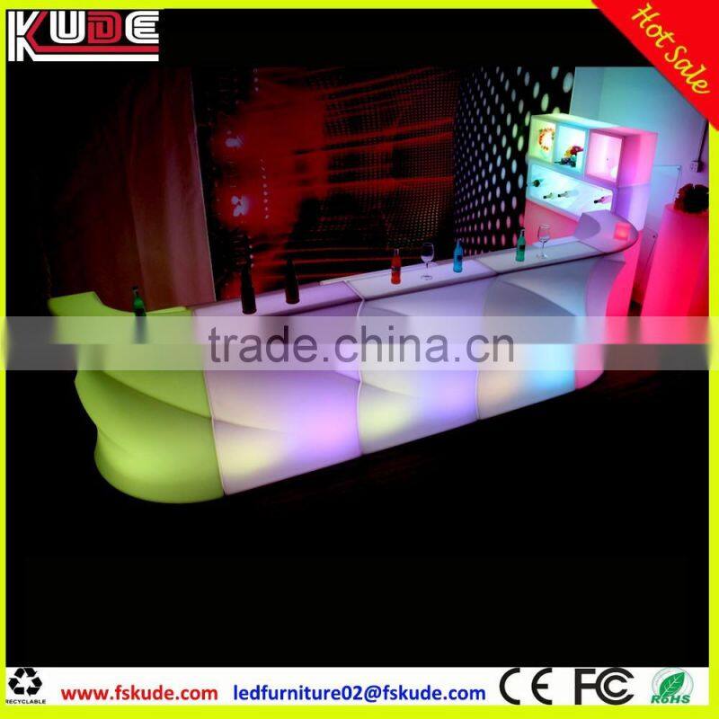 nightclub Light up plastic bar table counter with colors changing