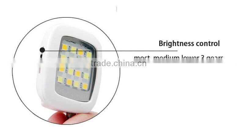 TOP Quality Mobile Phone Selfie Stick RK05 Portable Mini 16 Leds LED Flash Light RK05