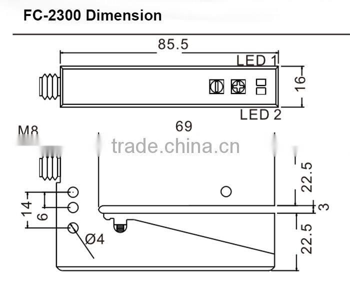 Ultrasonic label sensor ,detect transparent label,packing machine sensor
