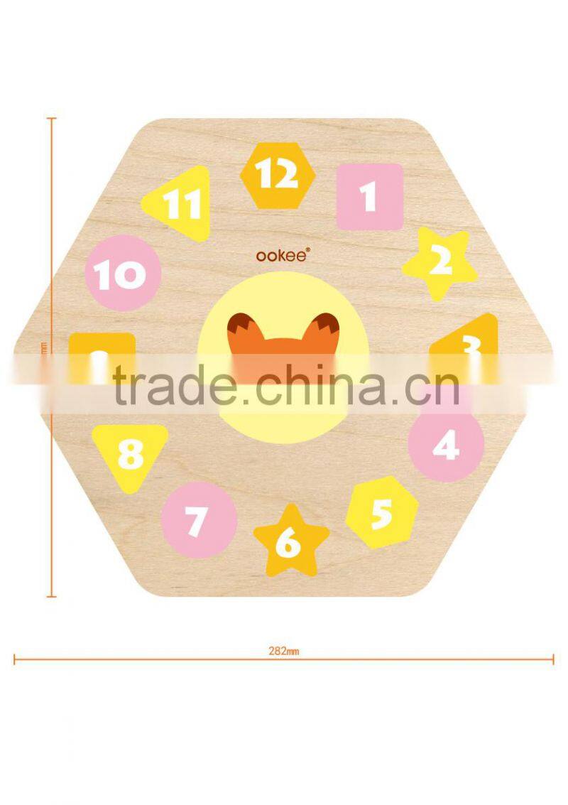 3d clock puzzle model,wooden animal new product ideas 2014 py0028