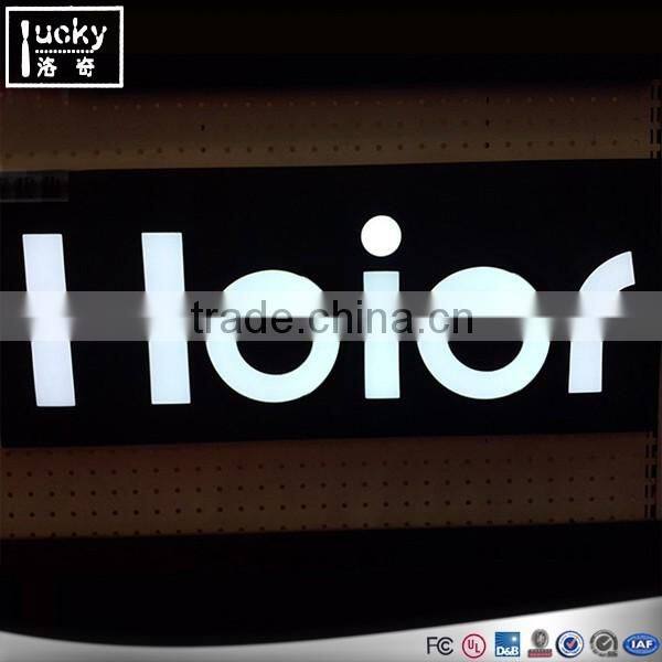 Acrylic led display stand with two legs