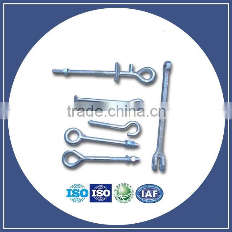 Ring eye bolts Carbon Steel Pigtail eye bolts with nuts galvanized double eye bolts