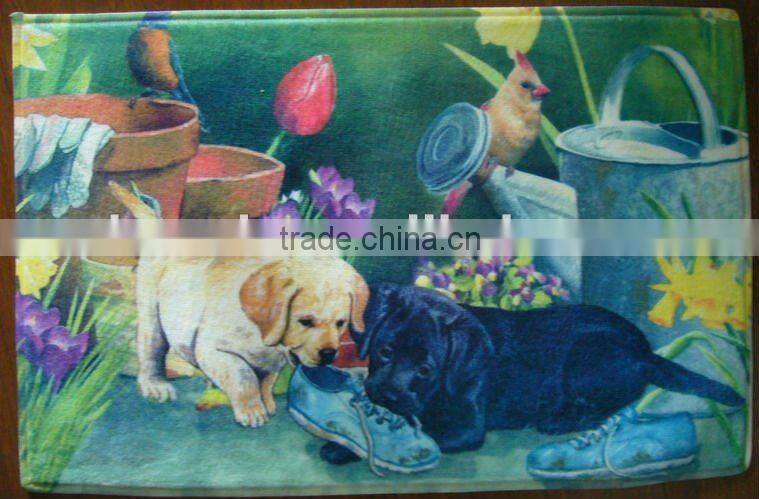 realistic colorful animal design printed door mat