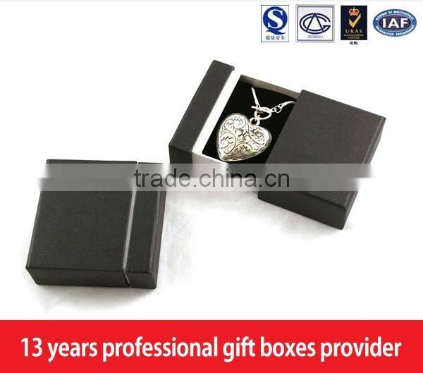Black paperboard jewelry packing box drawer box jewellery / a set of wedding gift box